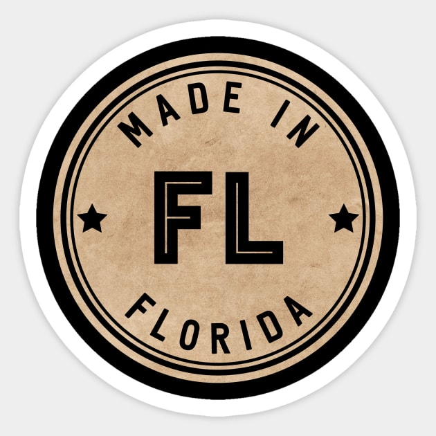 Made In Florida FL State USA Sticker by Pixel On Fire